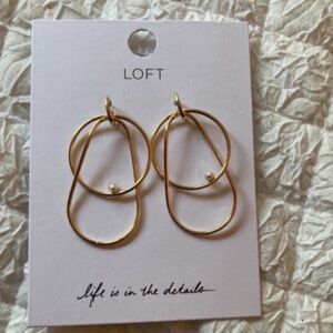New loft statement drop earrings. Gold color